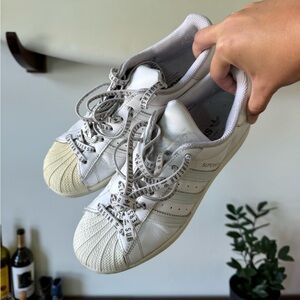Adidas Superstar Shiny Sneakers! W 8.5